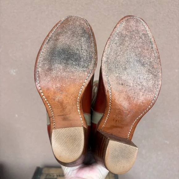 Vintage 70’s Capezio Butterfly Inlay Heeled Cowgirl Boot - Picture 12 of 16